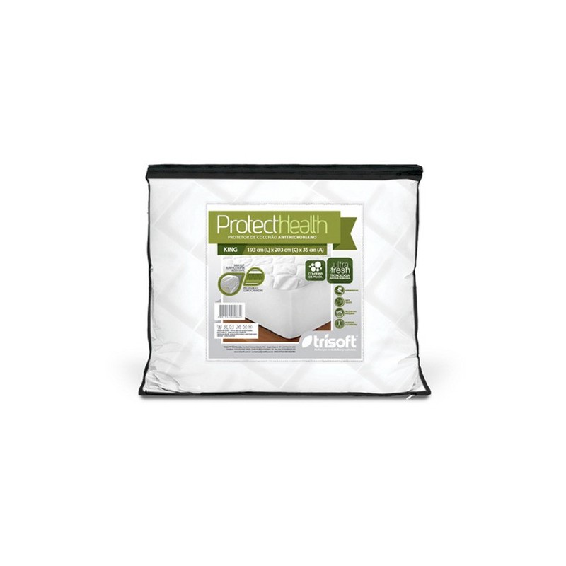 PROTETOR PARA COLCHÃO CASAL PROTECT HEALTH COM SLEEP- TRISOFT