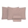 JOGO DE CAMA CASAL PREMIUM 180 FIOS 100% ALGODÃO ROSA- ESTAMPARIA