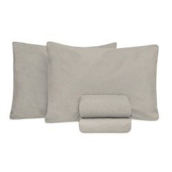 JOGO DE CAMA QUEEN PREMIUM 180 FIOS 100% ALGODÃO KAKI- ESTAMPARIA