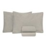 JOGO DE CAMA QUEEN PREMIUM 180 FIOS 100% ALGODÃO KAKI- ESTAMPARIA
