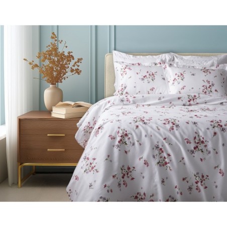 JOGO DE CAMA CASAL LIVING ART 300 FIOS CETIM DE ALGODÃO CECI- CORTTEX