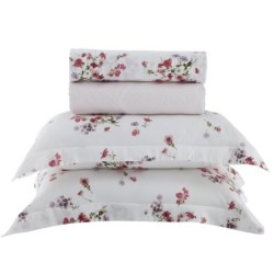 JOGO DE CAMA CASAL LIVING ART 300 FIOS CETIM DE ALGODÃO CECI- CORTTEX