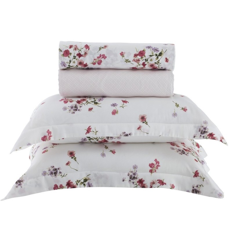 JOGO DE CAMA KING LIVING ART 300 FIOS CETIM DE ALGODÃO CECI- CORTTEX