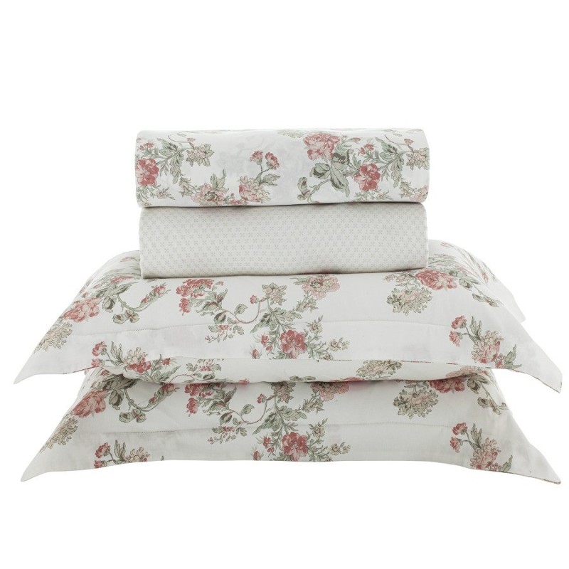 JOGO DE CAMA KING LIVING ART 300 FIOS CETIM DE ALGODÃO DES 2367- CORTTEX