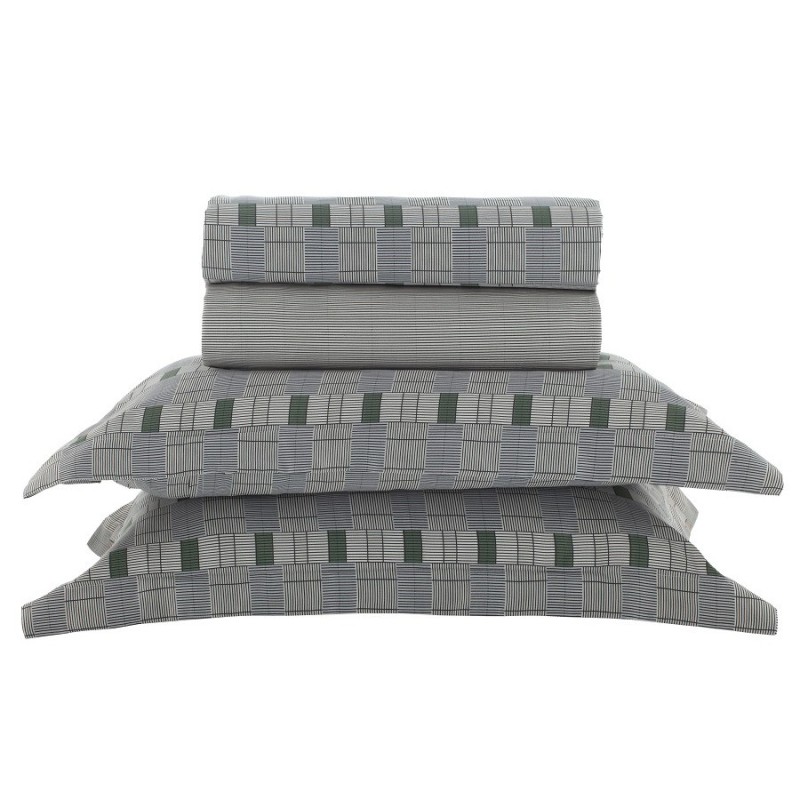 JOGO DE CAMA KING LIVING ART 300 FIOS CETIM DE ALGODÃO DES 2368- CORTTEX