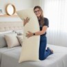 FRONHA CASUAL XUXÃO PARA TRAVESSEIRO DE CORPO 1,45 X 0,45 PALHA- JUMA