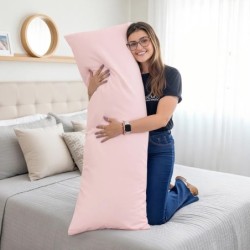 FRONHA CASUAL XUXÃO PARA TRAVESSEIRO DE CORPO 1,45 X 0,45 ROSE- JUMA