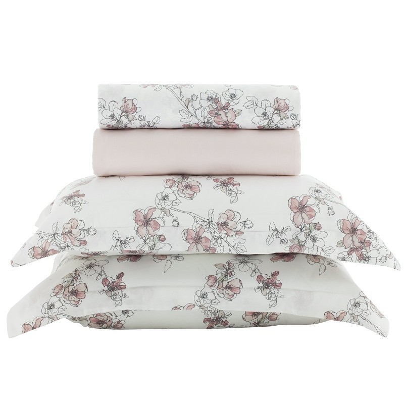 JOGO DE CAMA KING LIVING ART 300 FIOS CETIM DE ALGODÃO DES 2366- CORTTEX
