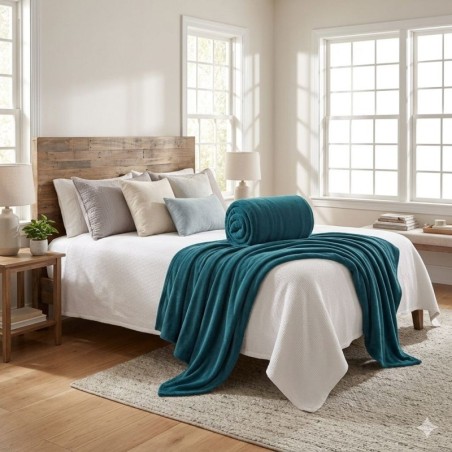 MANTA CASAL HOME DESIGN LISA CORTTEX AZUL ADRIATICO 1,80 m X 2,20 m