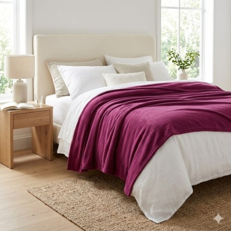 MANTA SOLTEIRO HOME DESIGN LISA CORTTEX MALBEC 1,50 m X 2,00 m