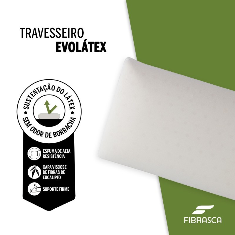 TRAVESSEIRO EVOLÁTEX ALTO 16 CM DE ALTURA- FIBRASCA