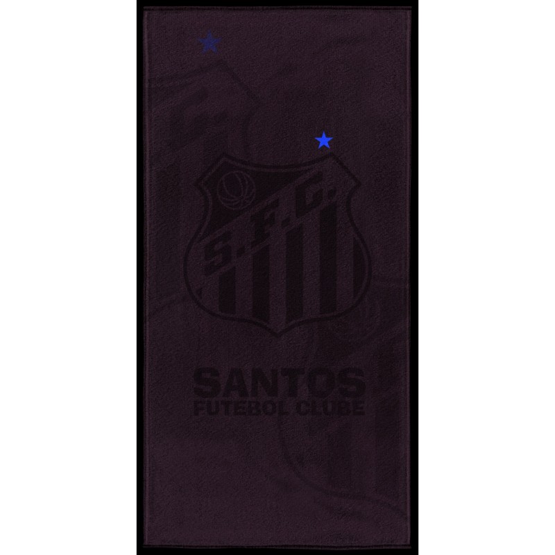 Toalha Aveludada Transfer Santos 70 cm x 1,40 m Com 1 peça
