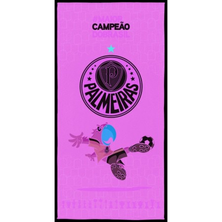 Toalha Aveludada Transfer Palmeiras 70 cm x 1,40 m Com 1 peça
