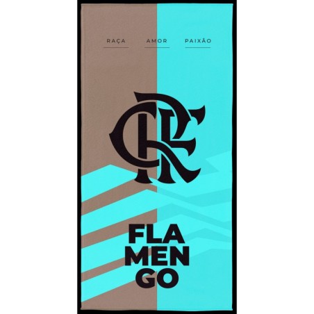 Toalha Aveludada Transfer Flamengo 70 cm x 1,40 m Com 1 peça