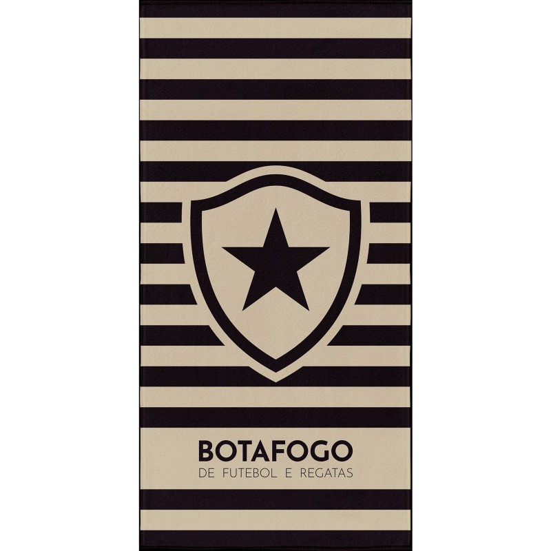 Toalha Aveludada Transfer Botafogo 70 cm x 1,40 m Com 1 peça