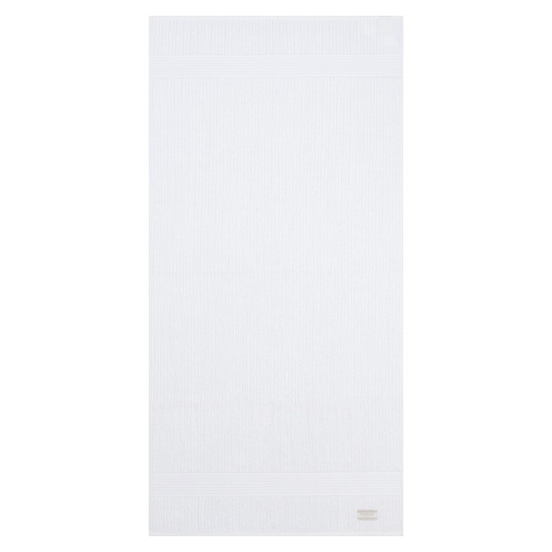 TOALHA DE BANHO 90/150 FIO PENTEADO CANELADO BRANCO 1011 - BUDDEMEYER