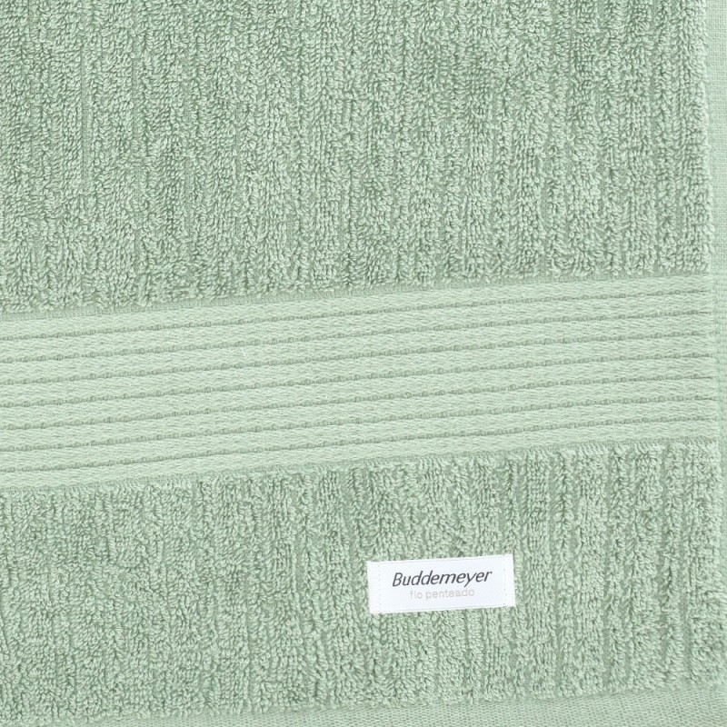 TOALHA DE BANHO 90/150 FIO PENTEADO CANELADO VERDE CLARO 3265 - BUDDEMEYER