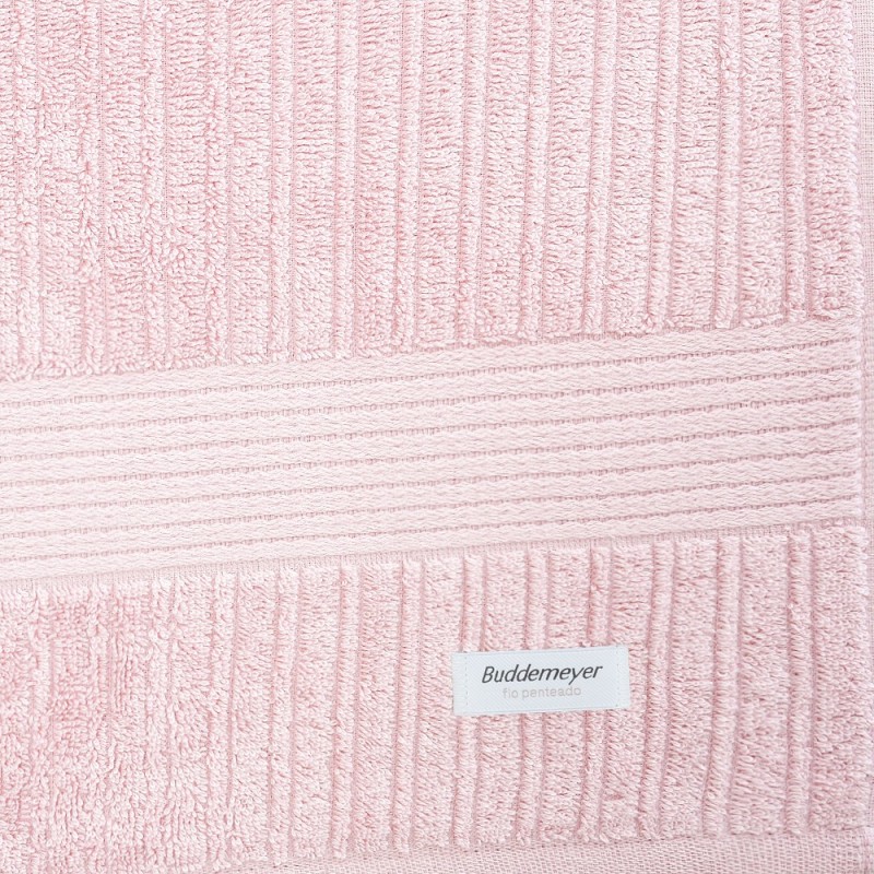 TOALHA DE BANHO 90/150 FIO PENTEADO CANELADO ROSA PETALA 3137 - BUDDEMEYER