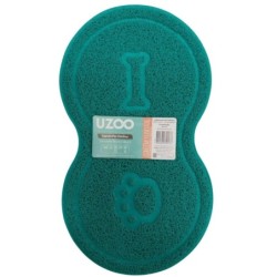 TAPETE COMEDOURO PARA PET CACHORRO TURQUESA- UZOO