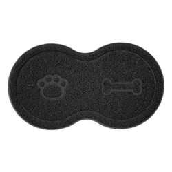 TAPETE COMEDOURO PARA PET CACHORRO PRETO- UZOO