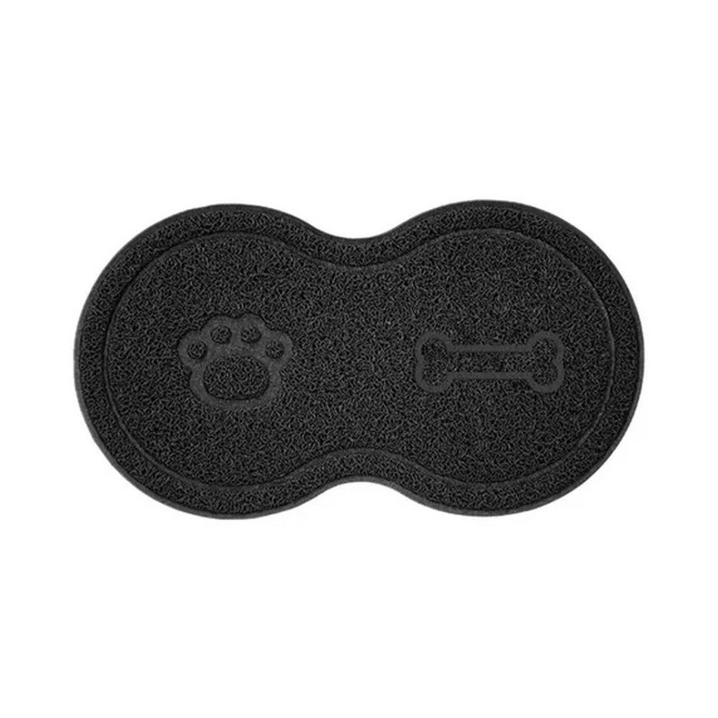 TAPETE COMEDOURO PARA PET CACHORRO PRETO- UZOO