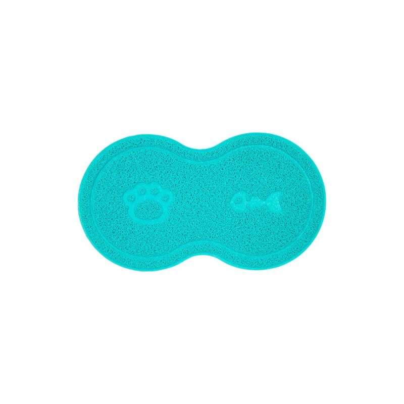 TAPETE COMEDOURO PARA PET GATO TURQUESA- UZOO